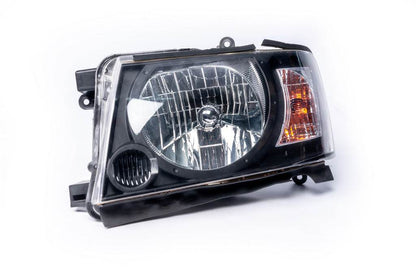 Front optics Safari Black (2004-2008, 2pcs) for Nissan Patrol Y61 1997-2011 - Reelken Auto