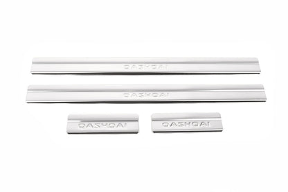 Door Sill Covers (Omsa, 4 pcs, Stainless Steel) for Nissan Qashqai 2007-2010 - image 3