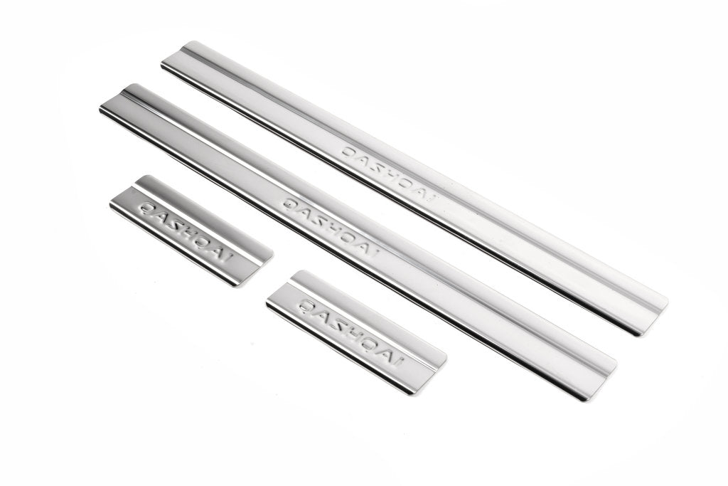 Door Sill Covers (Omsa, 4 pcs, Stainless Steel) for Nissan Qashqai 2007-2010 - image 4