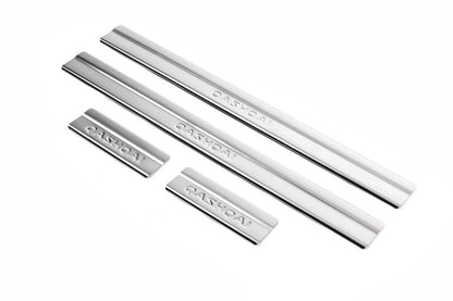 Door Sill Covers (Omsa, 4 pcs, Stainless Steel) for Nissan Qashqai 2007-2010 - image 4