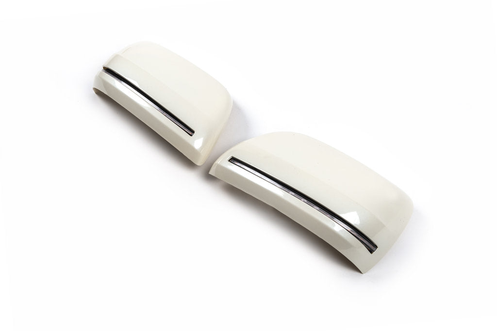 Mirror covers (with LED repeater, style 2020) for Toyota Land Cruiser 200 - image 3
