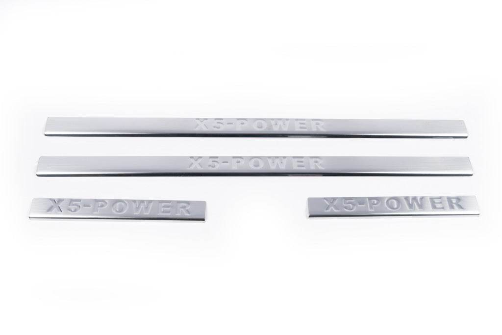 Sill Carmos (4-piece, stainless steel.) for BMW X5 E-53 1999-2006 - Reelken Auto