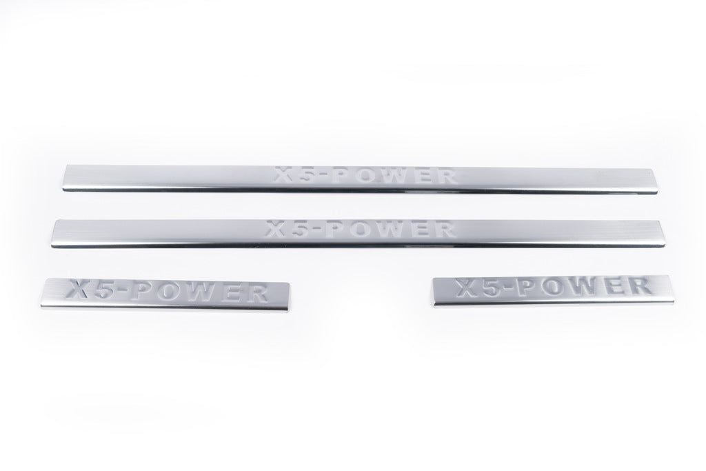 Carmos Stainless Steel Door Sill Protectors (4 pcs) for BMW X5 E-53 1999-2006 - image 2