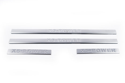 Carmos Stainless Steel Door Sill Protectors (4 pcs) for BMW X5 E-53 1999-2006 - image 2