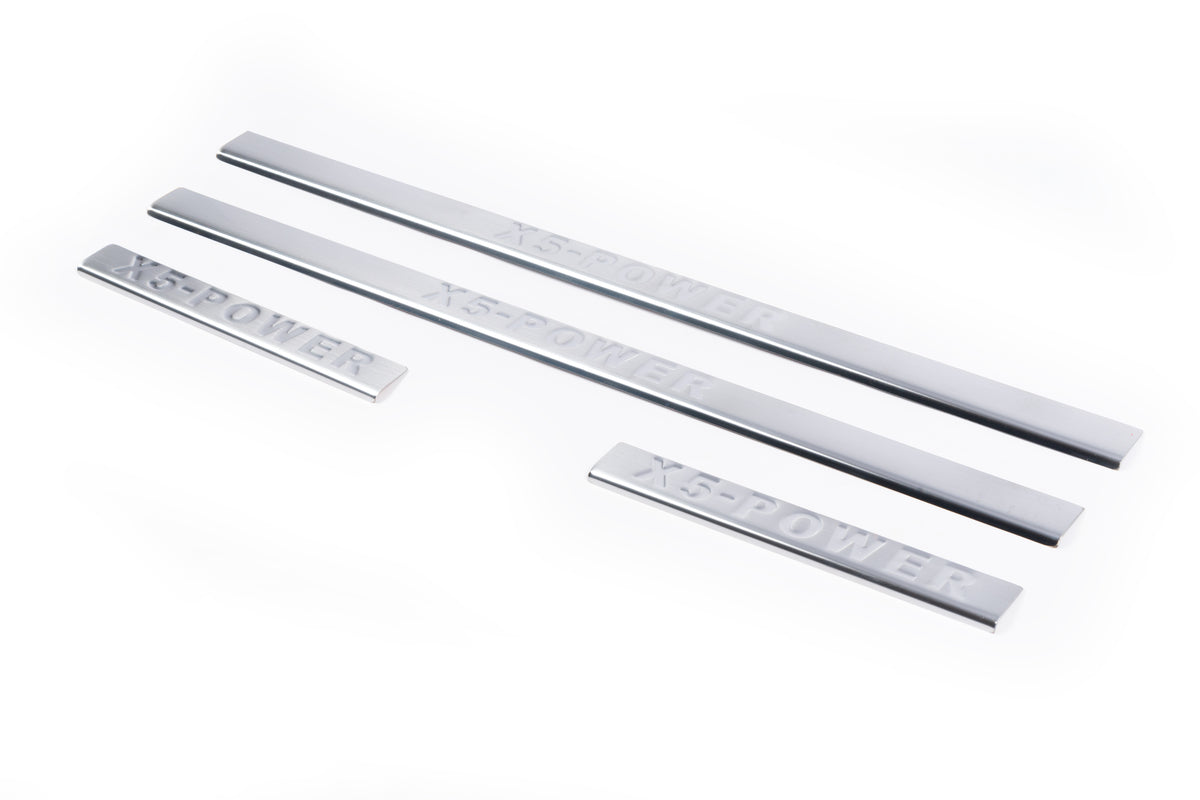 Carmos Stainless Steel Door Sill Protectors (4 pcs) for BMW X5 E53 1999-2006 - image 1