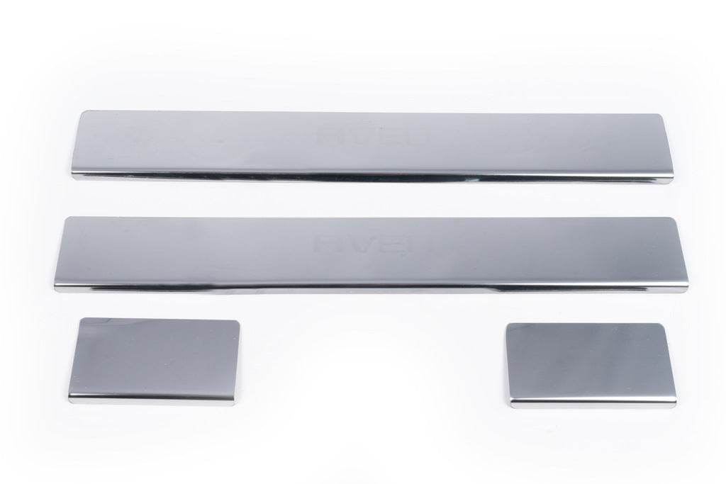 Sill Carmos V2 (4 pieces, stainless.) for Chevrolet Aveo T300 2011-2020 - Reelken Auto