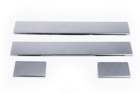 Door Sill Protectors Carmos V2 (4 pcs, Stainless Steel) for Chevrolet Aveo T300 2011-2020 - image 2