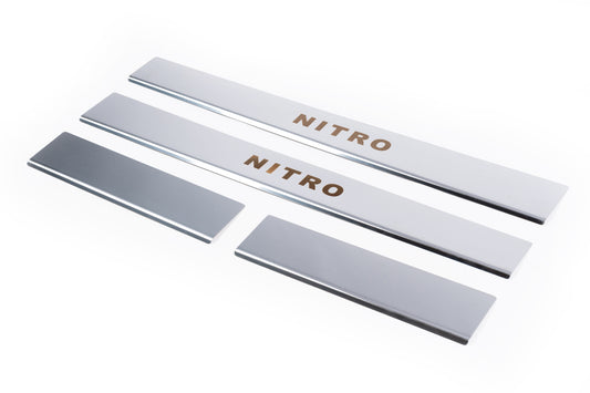 Carmos stainless steel door sill covers lower part for Dodge Nitro 2006-2011 - image 1