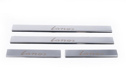 Stainless Steel Door Sill Protectors Carmos V1 (4 pcs) for Daewoo Lanos 1998-2017 - image 2