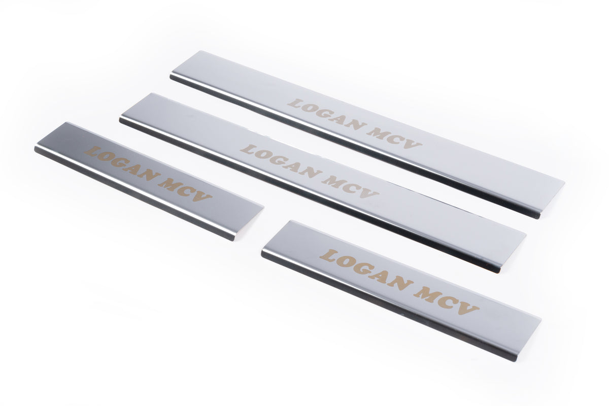 Door Sill Protectors Carmos V1 (4 pcs, Stainless Steel) for Renault Logan MCV 2013-2022 - image 3