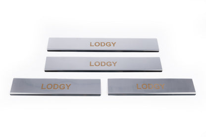 Door Sill Protectors Carmos V1 (4 pcs, Stainless Steel) for Dacia Lodgy 2012-2022 - image 2