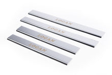 Door Sill Protectors Carmos V1 (4 pcs, Stainless Steel) for Renault Logan MCV 2005-2013 - image 1