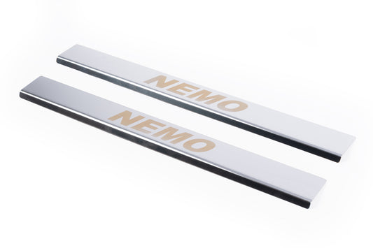 Door Sill Covers Carmos V1 (2 pcs, Stainless Steel) for Citroen Nemo 2007-2017 - image 1