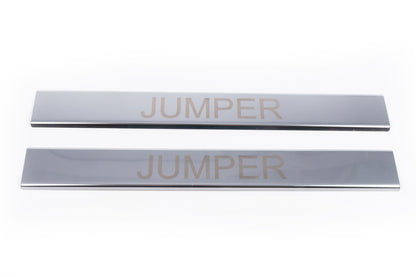 Carmos Stainless Steel Door Sill Protectors (2 pcs) for Citroen Jumper 2007-2025 - image 2