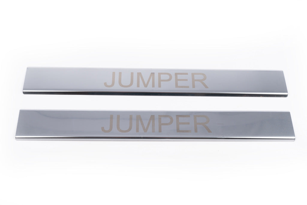 Carmos Stainless Steel Door Sill Protectors (2 pcs) for Citroen Jumper 2007-2025 - image 2