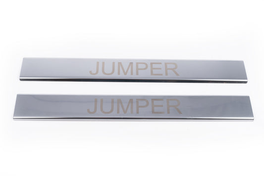 Carmos Stainless Steel Door Sill Protectors (2 pcs) for Citroen Jumper 2007-2025 - image 2