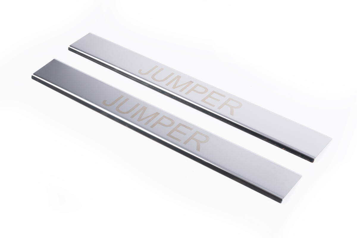 Carmos Stainless Steel Door Sill Protectors (2 pcs) for Citroen Jumper 2007-2025 - image 1