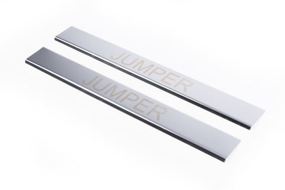 Carmos Stainless Steel Door Sill Protectors (2 pcs) for Citroen Jumper 2007-2025 - image 1