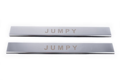Door Sill Protectors Stainless Steel (2 pcs, Carmos) for Citroen Jumpy 2007-2017 - image 2