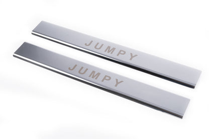 Door Sill Protectors Stainless Steel (2 pcs, Carmos) for Citroen Jumpy 2007-2017 - image 1