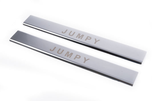Door Sill Protectors Stainless Steel (2 pcs, Carmos) for Citroen Jumpy 2007-2017 - image 1