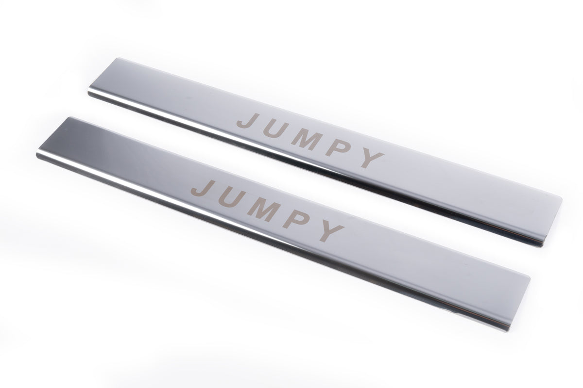 Door Sill Protectors Stainless Steel (2 pcs, Carmos) for Citroen Jumpy 2007-2017 - image 1