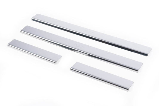 Door sill plates Carmos V1 (4 pcs., stainless steel) for Citroen C-Elysee - Reelken Auto