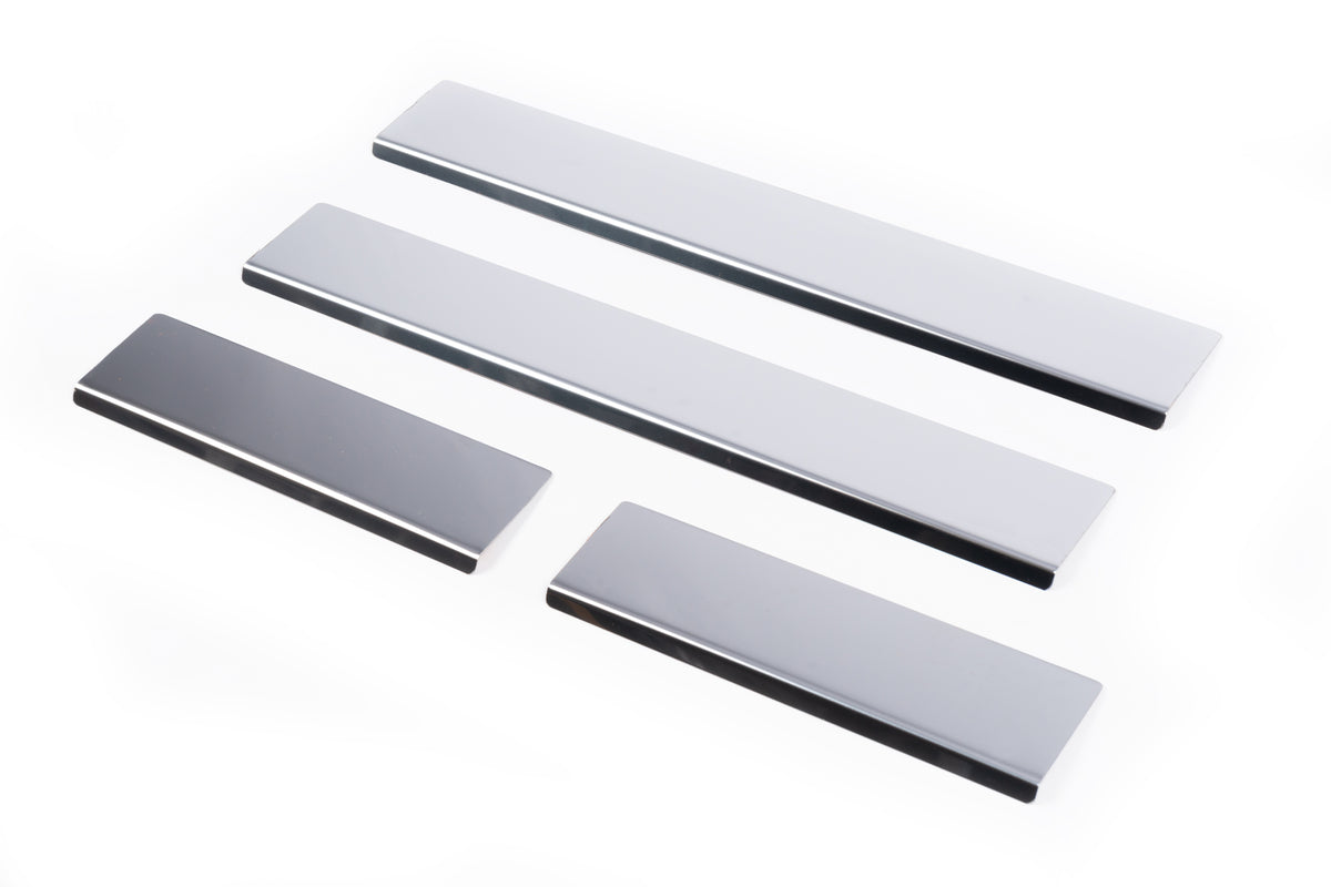 Carmos Door Sill Protectors (4 pcs, Stainless Steel) for Citroen C-4 Aircross 2012-2017 - image 1