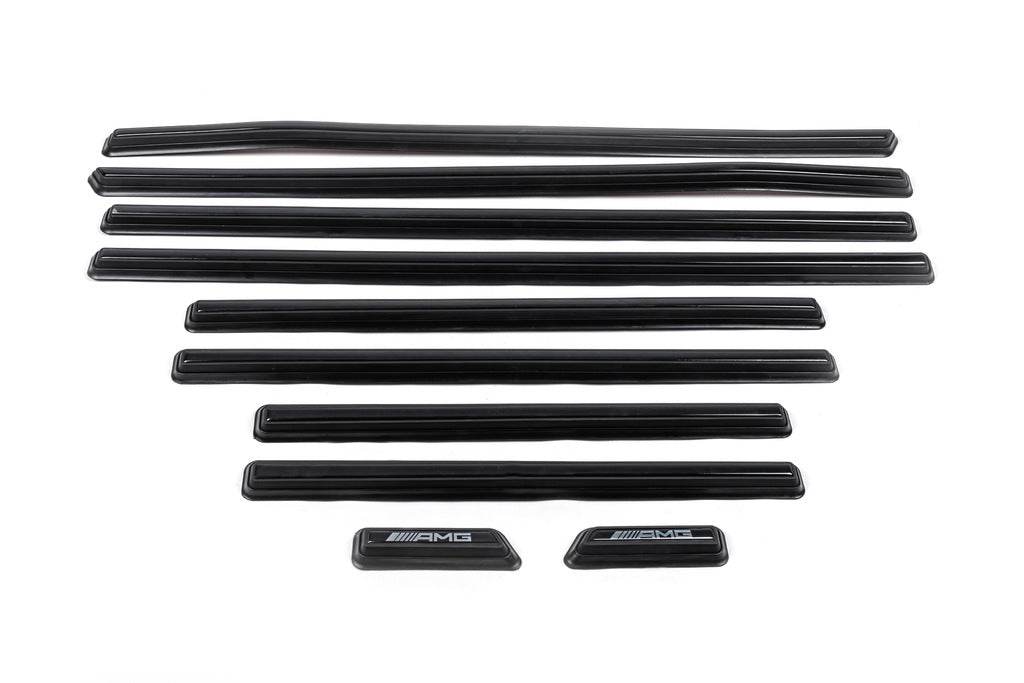 Black moldings in assembled form (2019 design) for Mercedes G class W463 1990-2018 - Reelken Auto