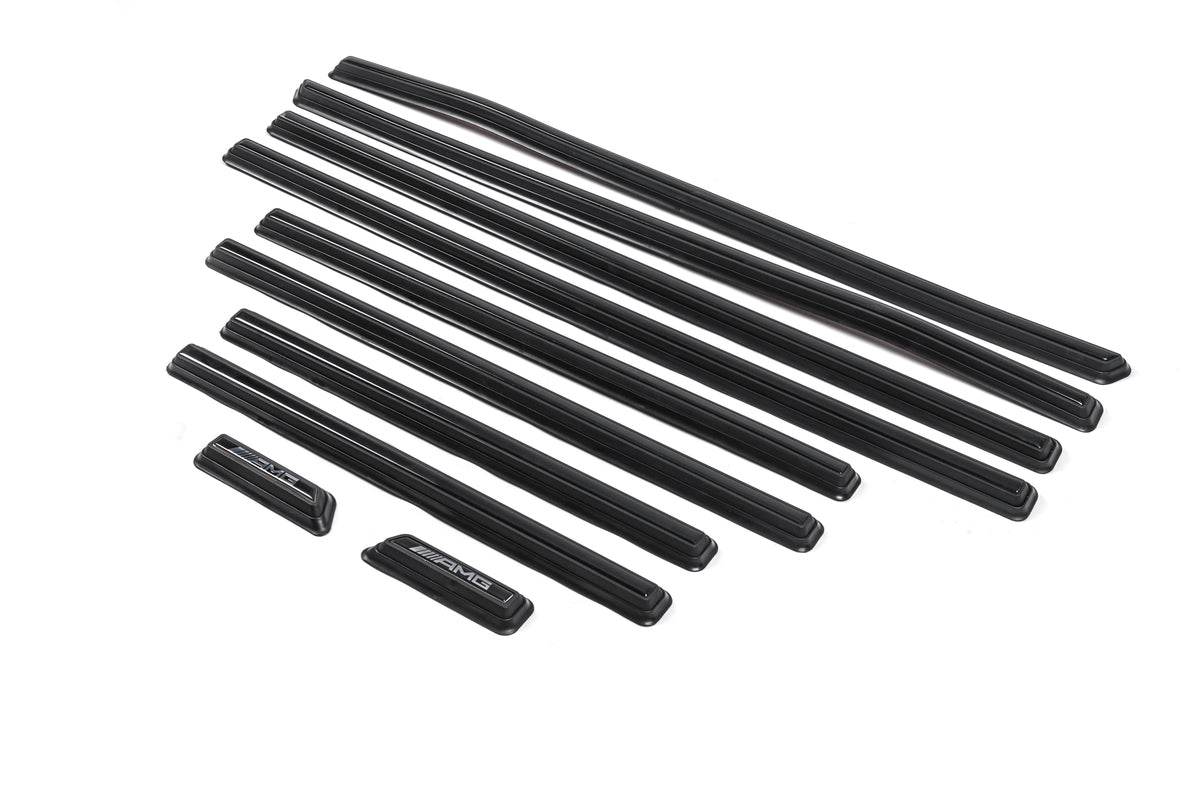 Black moldings in assembled form (2019 design) for Mercedes G class W463 1990-2018 - Reelken Auto