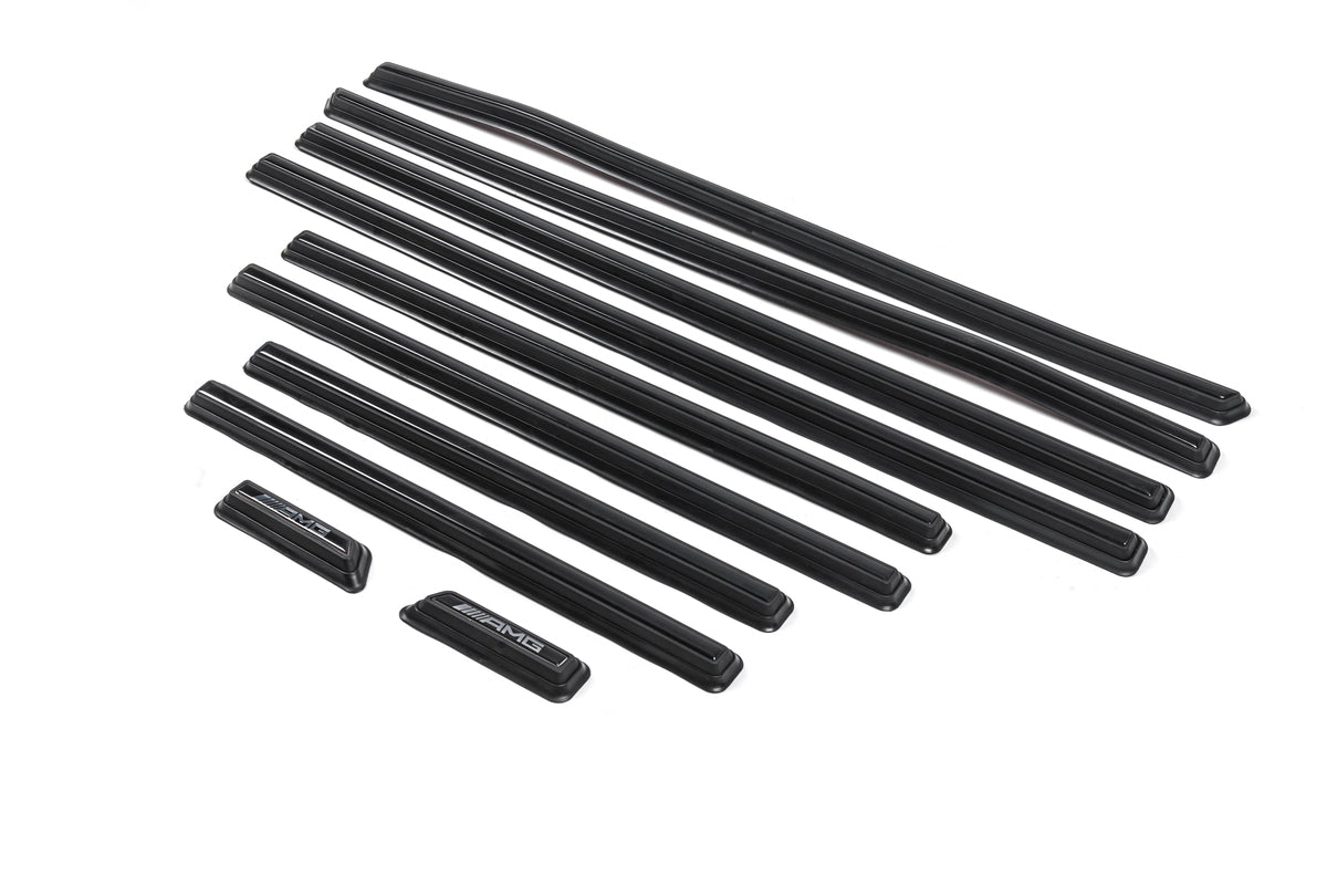 Black door moldings pre-assembled (2019 design) for Mercedes G сlass W463 1990-2018 - image 1
