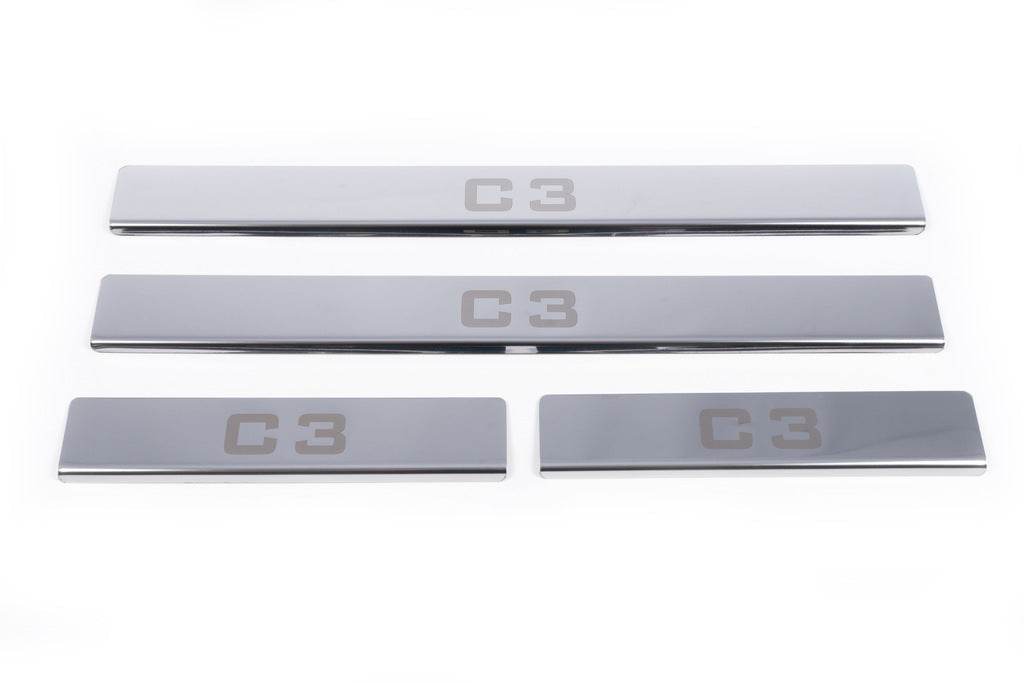 Door sills (Carmos) for Citroen C-3 2002-2009 - Reelken Auto