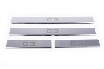 Door sills (Carmos) for Citroen C-3 2002-2009 - Reelken Auto