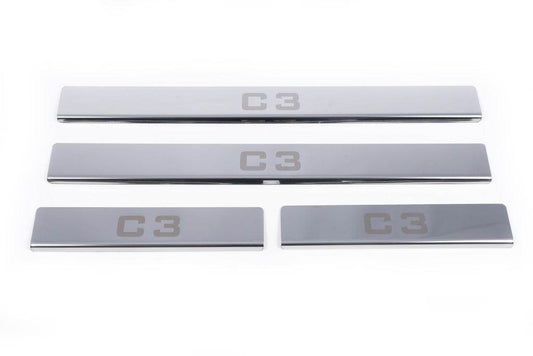 Door sills (Carmos) for Citroen C-3 2002-2009 - Reelken Auto