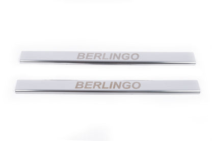 Carmos V1 Stainless Steel Door Sill Protectors (2 pcs) for Citroen Berlingo 1996-2008 - image 3
