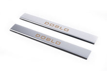 Stainless Steel Door Sill Protectors (Carmos, 2 pcs) for Fiat Doblo I 2001-2005 - image 2