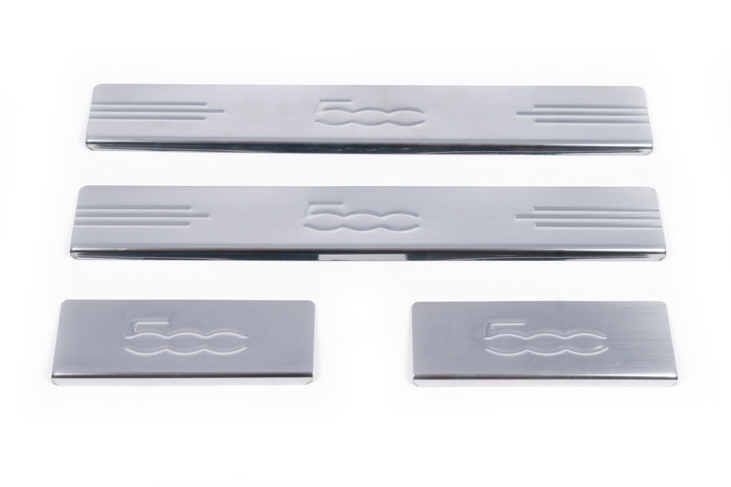 Door Sill Protectors 500L (Carmos, 4 pcs, Stainless Steel) for Fiat 500/500L 2013-2022 - image 4