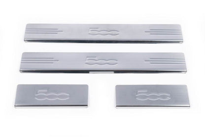 Sill 500L (Carmos, 4-piece, stainless steel) for Fiat 500/500L - Reelken Auto