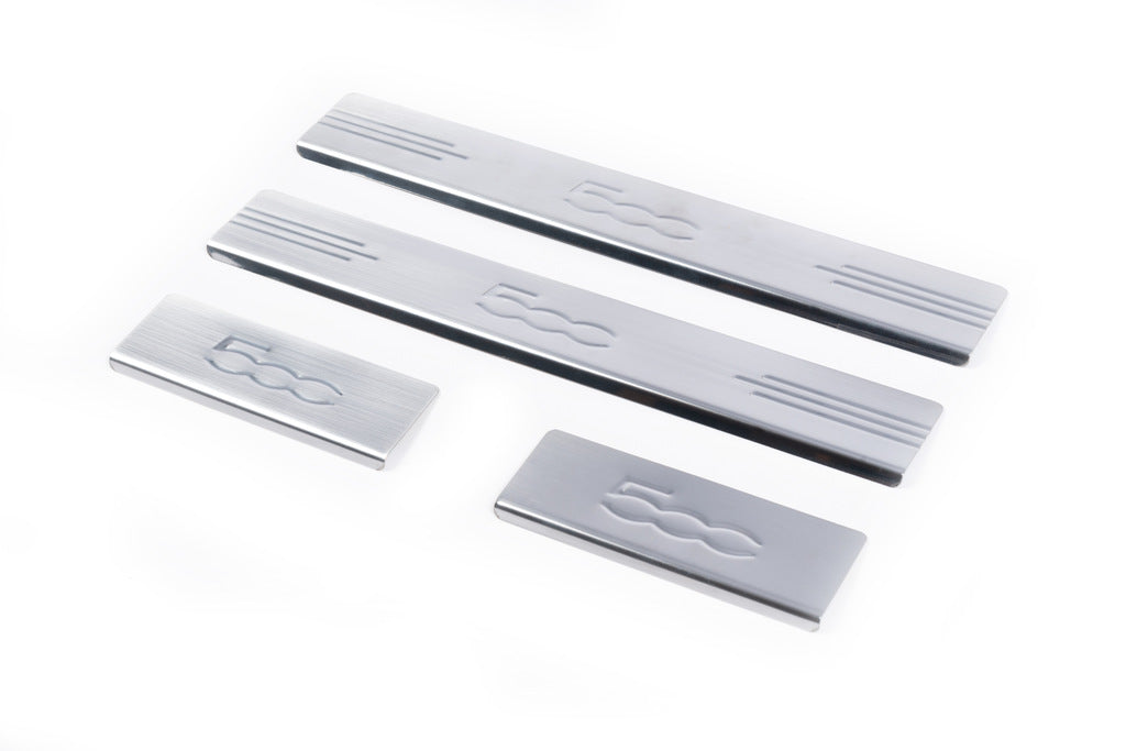 Door Sill Protectors 500L (Carmos, 4 pcs, Stainless Steel) for Fiat 500/500L 2013-2022 - image 3