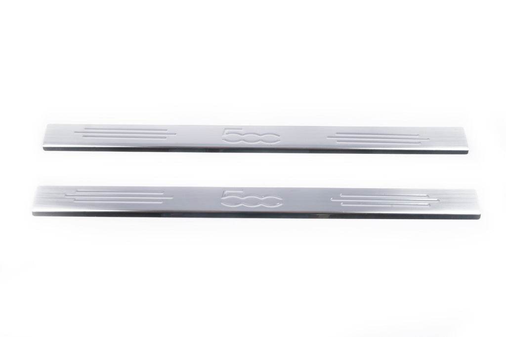 Sill 500 (Carmos, 2 PCs, stainless steel) for Fiat 500/500L - Reelken Auto