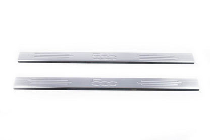 Sill 500 (Carmos, 2 PCs, stainless steel) for Fiat 500/500L - Reelken Auto