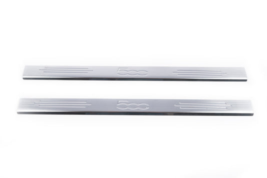 Door Sill Protectors 500 (Carmos, 2 pcs, Stainless Steel) for Fiat 500/500L 2013-2022 - image 2