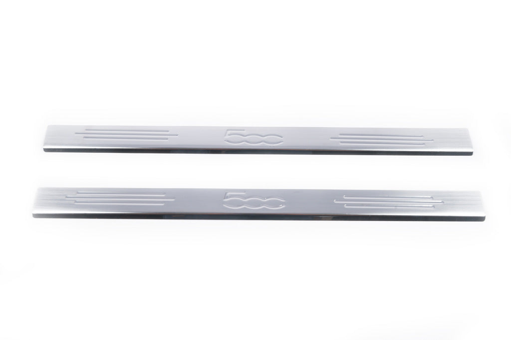 Door Sill Protectors 500 (Carmos, 2 pcs, Stainless Steel) for Fiat 500/500L 2013-2022 - image 2