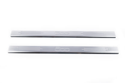 Door Sill Protectors 500 (Carmos, 2 pcs, Stainless Steel) for Fiat 500/500L 2013-2022 - image 2