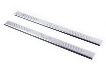 Sill 500 (Carmos, 2 PCs, stainless steel) for Fiat 500/500L - Reelken Auto