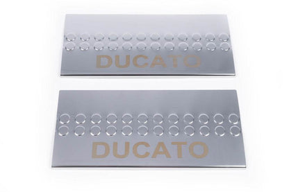 Interior door sills Carmos V1 (2 pcs, stainless steel) for Fiat Ducato 2006-2025 - Reelken Auto