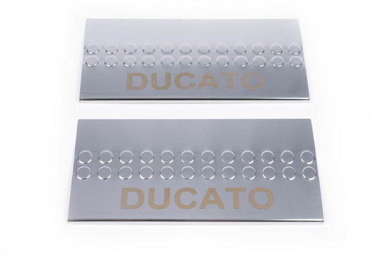 Interior door sills Carmos V1 (2 pcs, stainless steel) for Fiat Ducato 2006-2025 - Reelken Auto