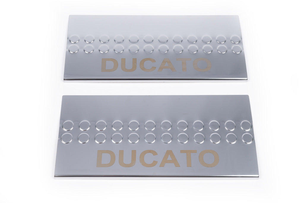 Interior door sill protectors Carmos V1 (2 pcs, stainless steel) for Fiat Ducato 2006-2025 - image 2