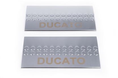 Interior door sill protectors Carmos V1 (2 pcs, stainless steel) for Fiat Ducato 2006-2025 - image 2