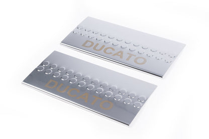 Interior door sill protectors Carmos V1 (2 pcs, stainless steel) for Fiat Ducato 2006-2025 - image 1